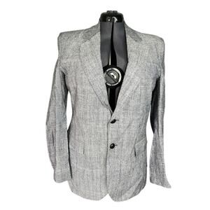 wrangler blazer sport coat tweed western Vintage black white